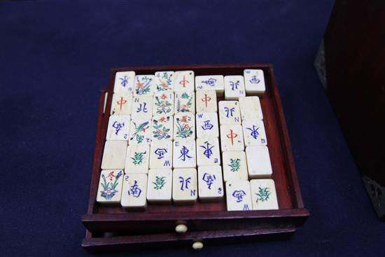 A mahjong set, boxed